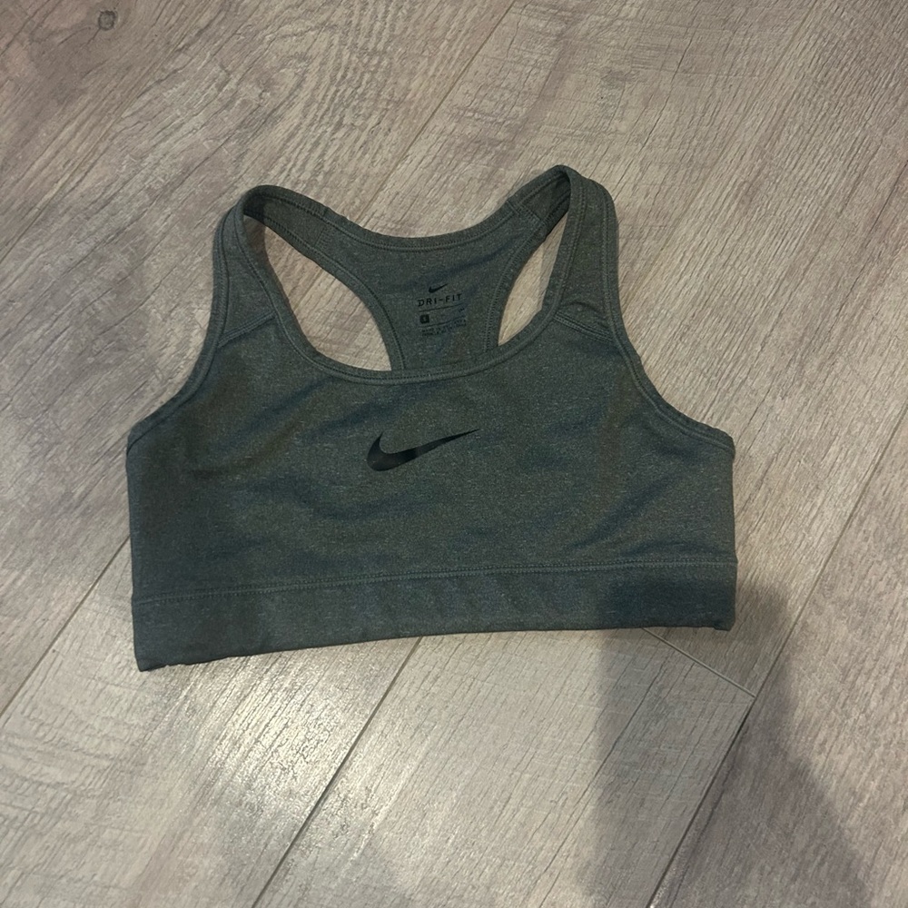 Nike Green Racerback Sports Bra with Compression Support